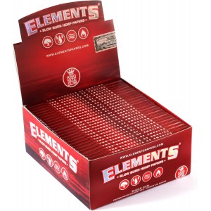 Elements Red (Cáñamo) KS Slim (50 pks a Box 33L)